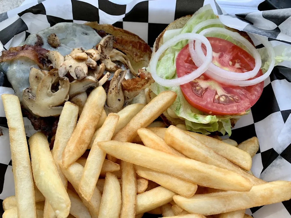 Mushroom Bacon Burger